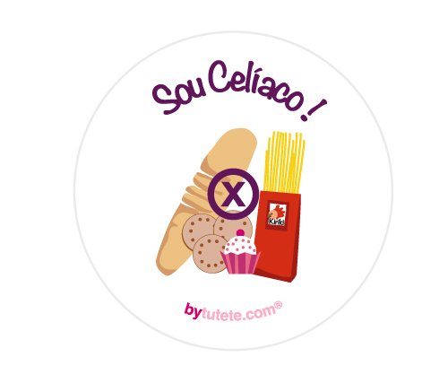 1 Chapa Sou celíaco Lilás