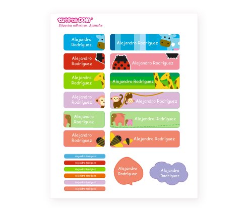 32 Animal Iron-On Labels & 20 Stickers Combination Pack