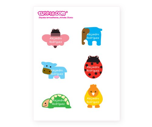 Pack Animali 38 pz. Etichette e Figure Termoadesive