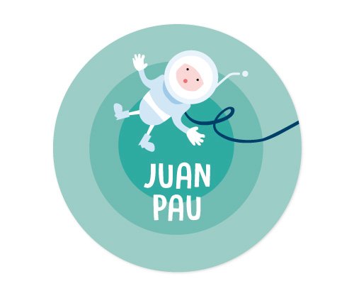 Pack 3 chapas Personalizadas Astronauta