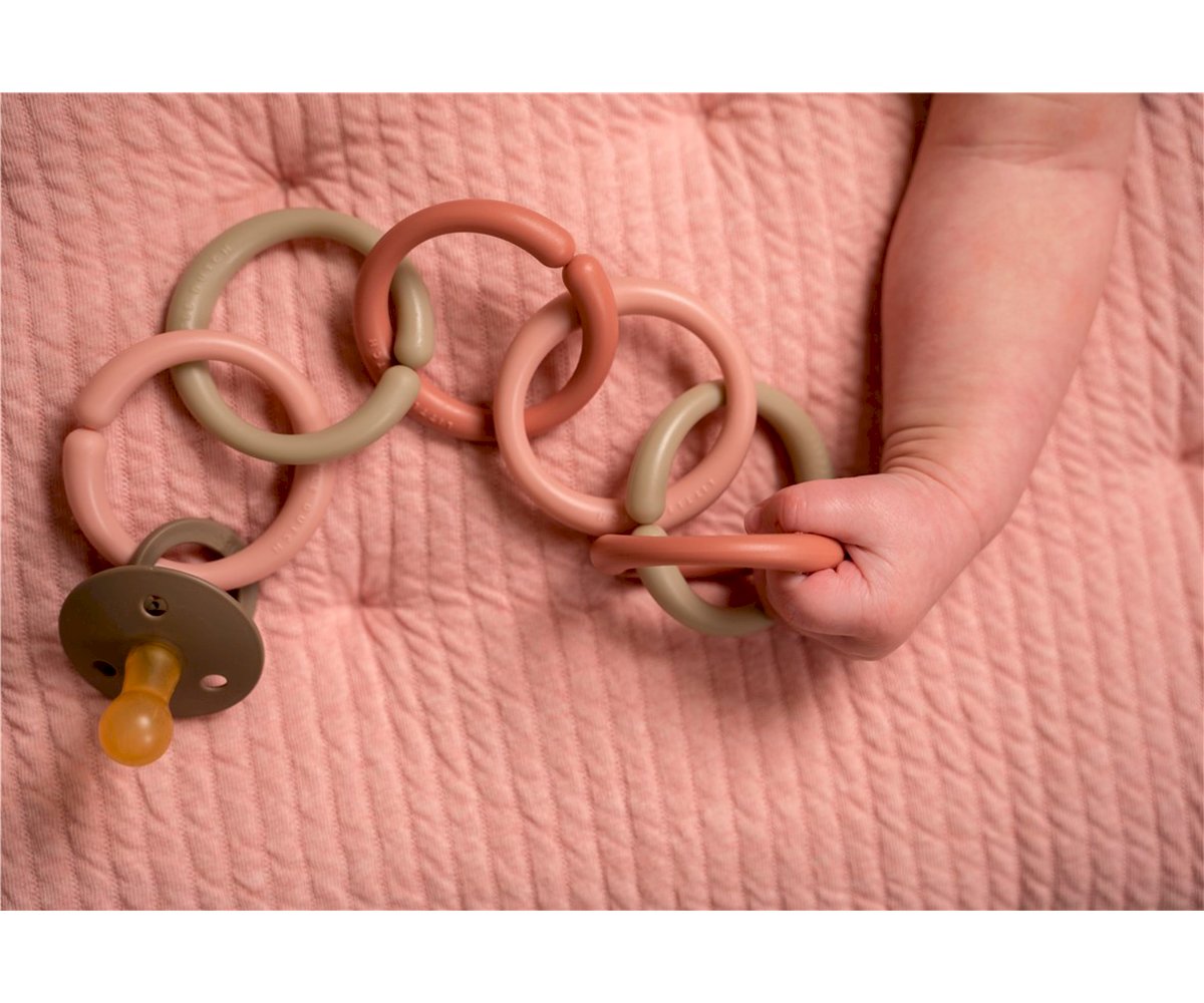 12 Anillas Cuelga Juguetes Rosa