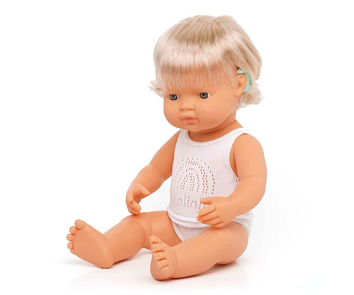 Muñeca Caucásica con Implante Coclear 38cm