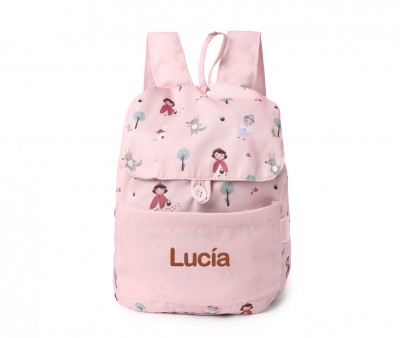 Mochila Pequeña Tela Little Red Personalizable