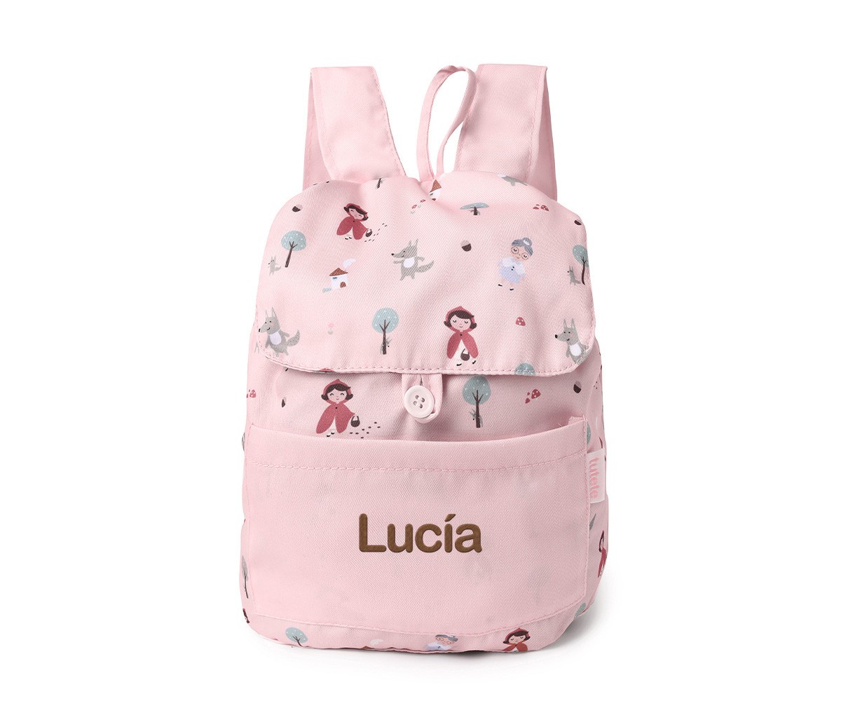Mochila Pequeña Tela Little Red Personalizable