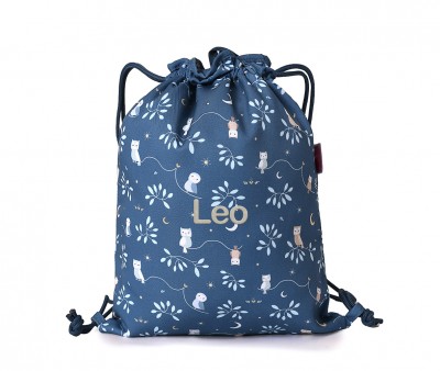 Mochila Saco Tela Magical Forest Personalizable
