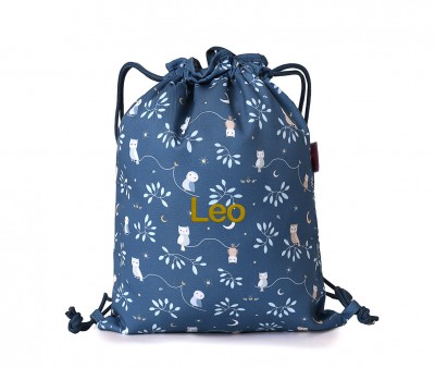 Mochila Saco Tela Magical Forest Personalizable