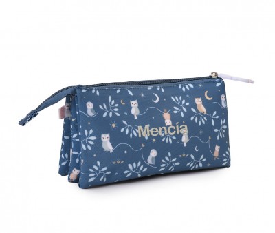 Estuche 3 Compartimentos Magical Forest Personalizable