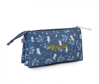 Estuche 3 Compartimentos Magical Forest Personalizable