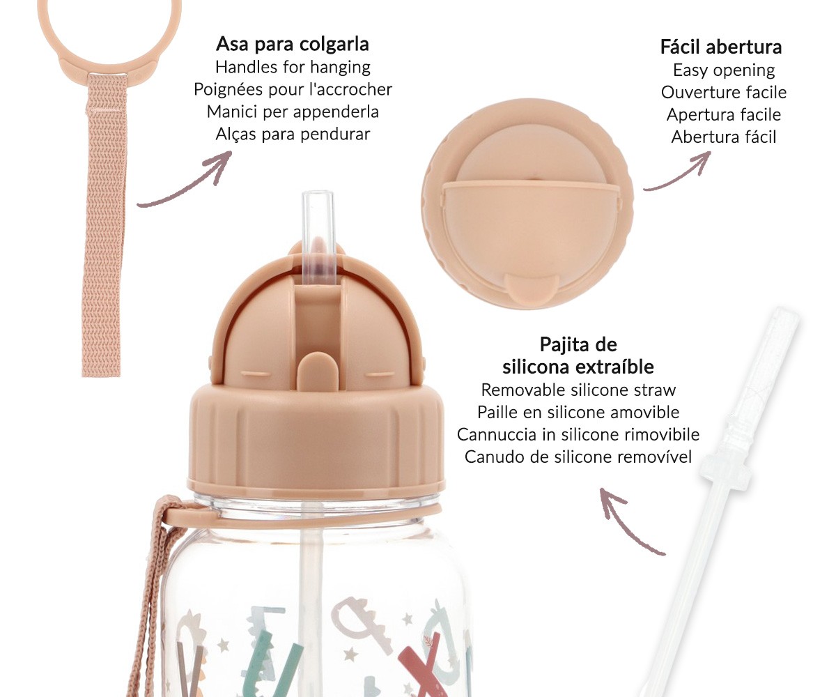 Gourde en Plastique Funny Letters Personnalisable