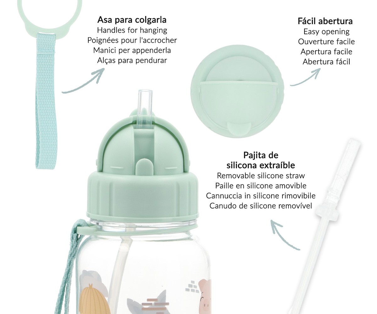 Gourde en Plastique The Three Little Pigs Personnalisable