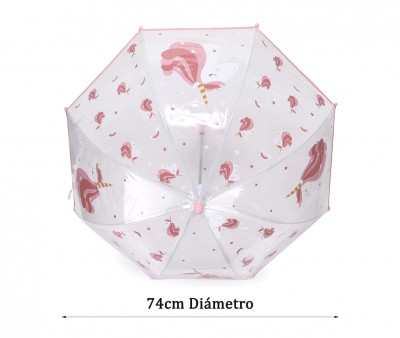 Paraguas Transparente Magical Unicorn