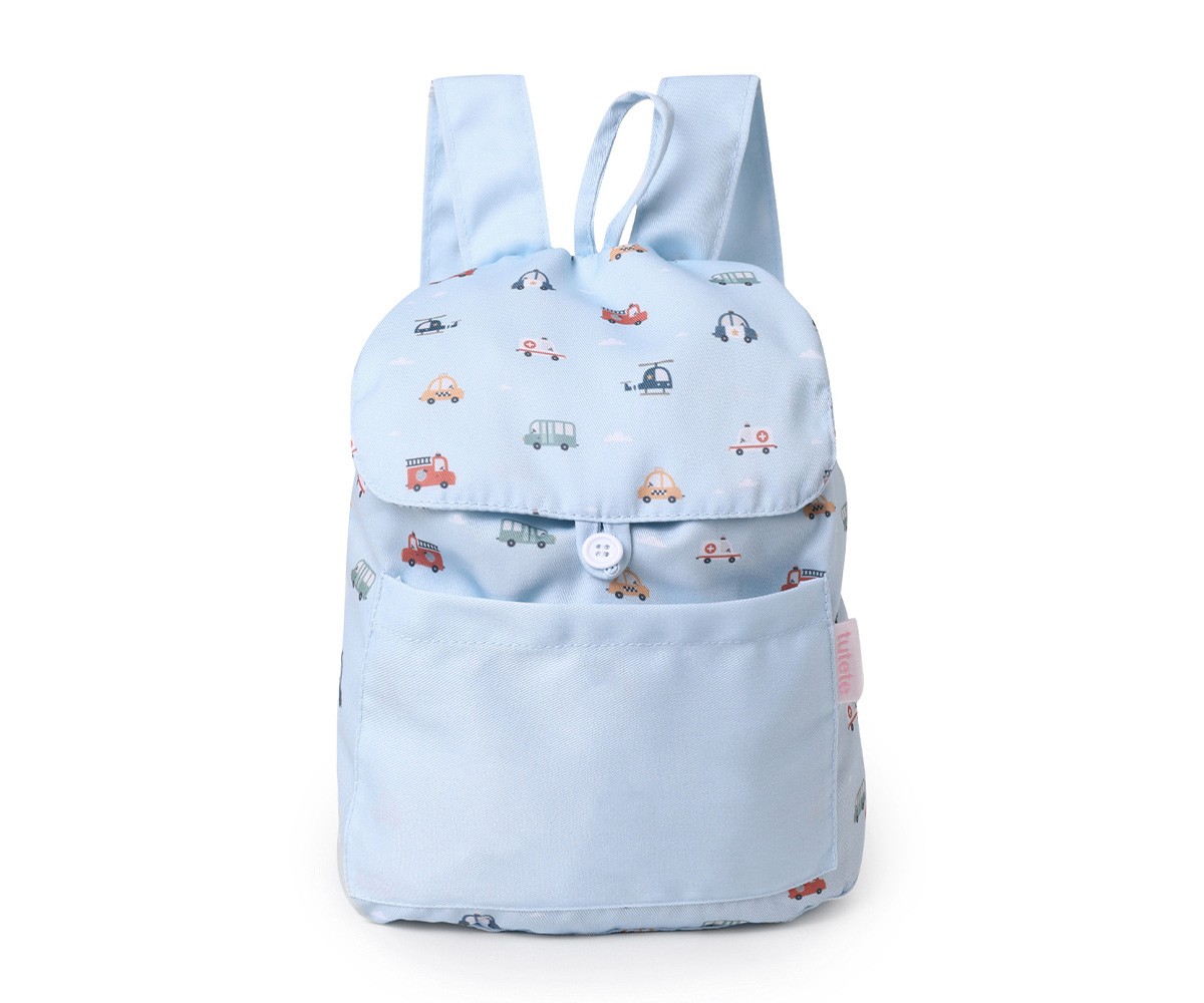 Mochila Pequeña Tela City Cars Personalizable