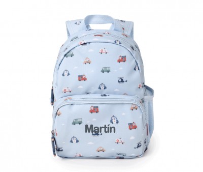 Mochila Infantil City Cars Personalizable