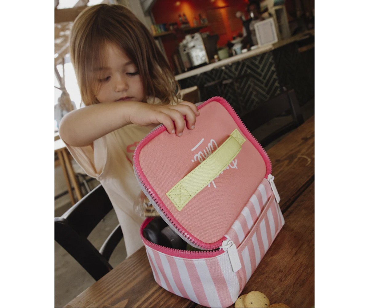 Lunch Bag Pink Stripes