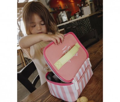 Lunch Bag Pink Stripes