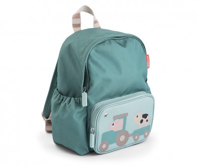 Mochila infantil personalizável Tiny Farm Blue 