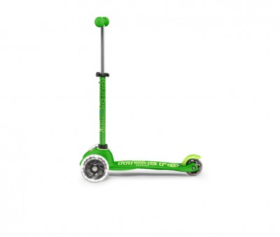 Patinete Mini Micro Deluxe Verde Luces LED