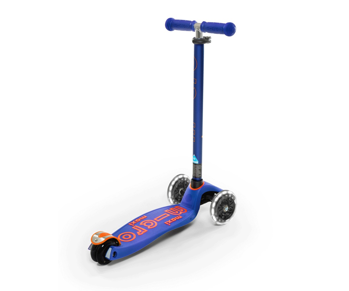 Patinete Maxi Micro Deluxe Azul Luces LED
