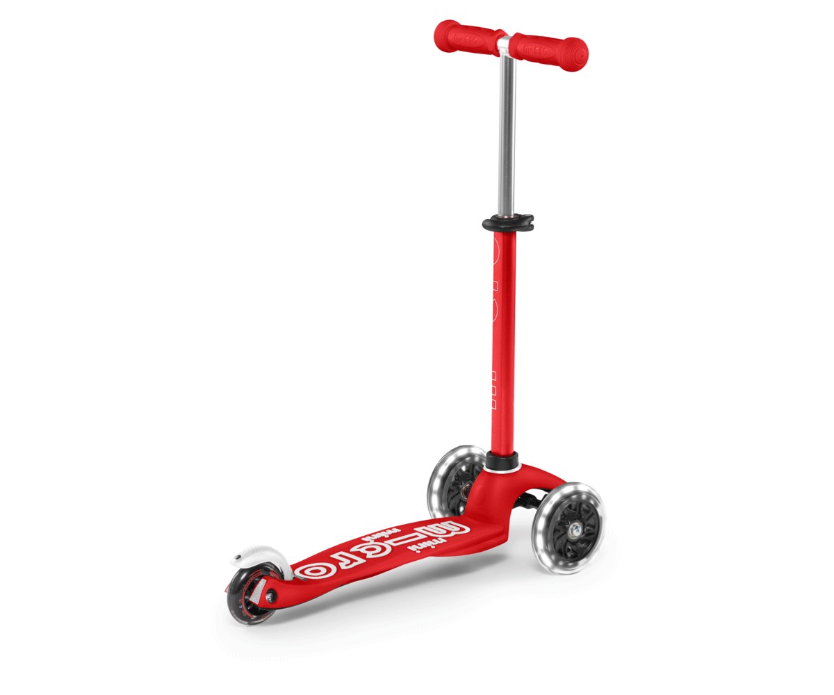 Mini Micro Deluxe Trotinete Vermelho  com LED