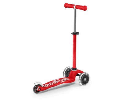 Patinete Mini Micro Deluxe Rojo Luces LED