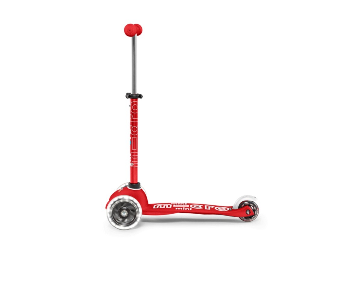 Mini Micro Deluxe Trotinete Vermelho  com LED