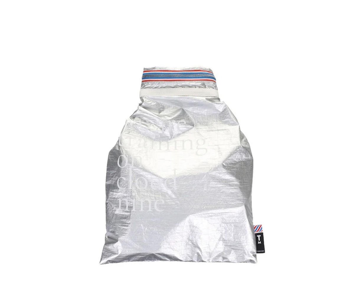 Bolsa Ginásio Prateada Metálica