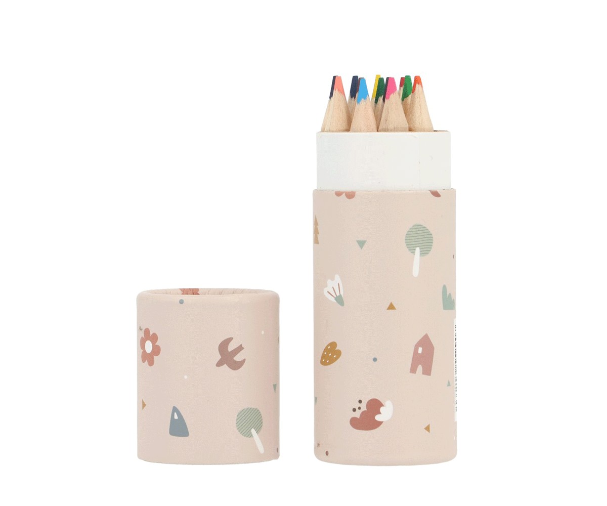 Tubo 12 Lápices Geometric Nature