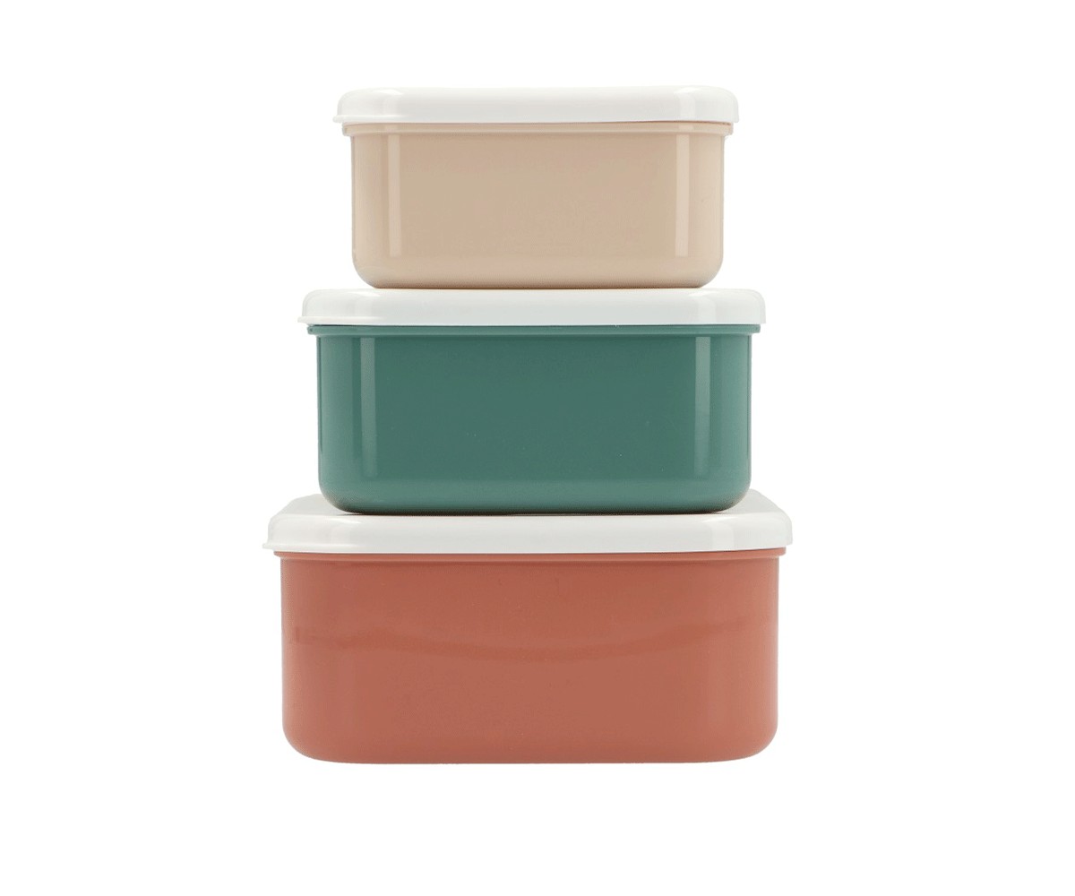 3 Boîtes à Lunch Geometric Nature