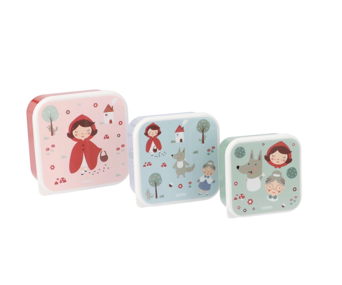 3 Lunch Boxes Little Red