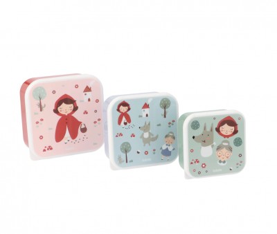 3 Lunch Boxes Little Red