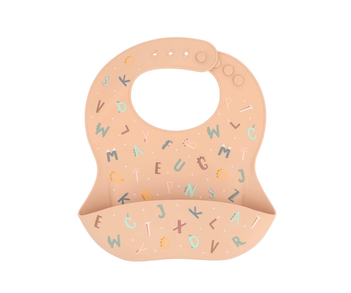 Babero Silicona Funny Letters
