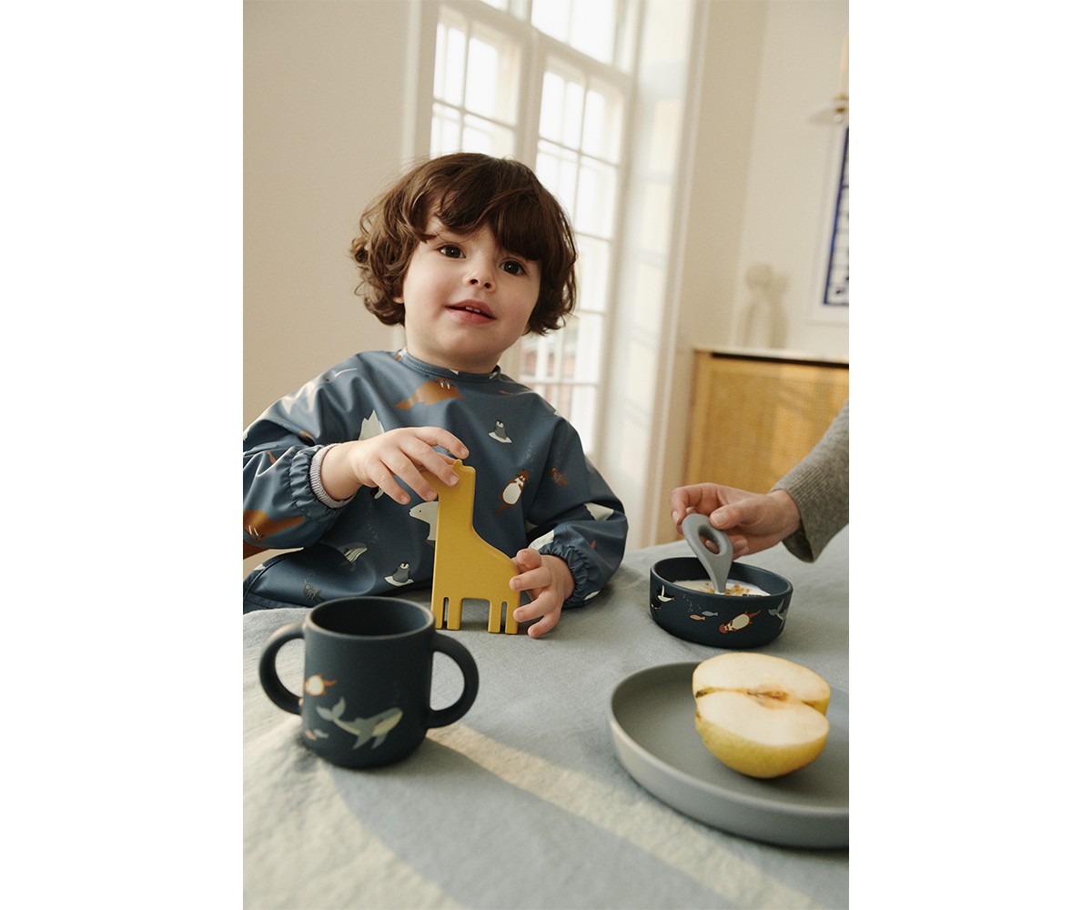 Bavoir à Manches Longues Merle Artic Sea/Ocean View