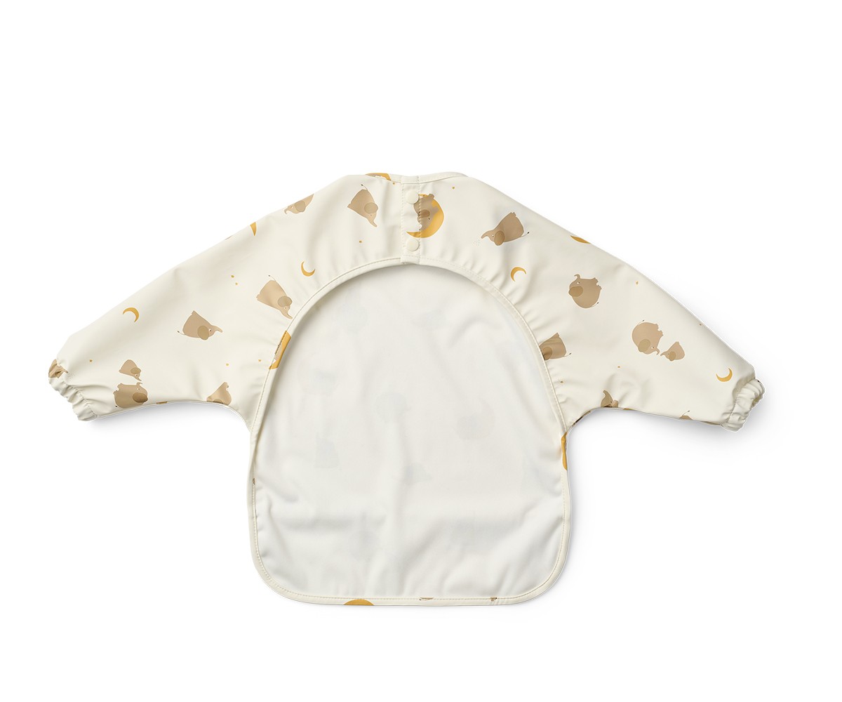 Bavoir à Manches Longues Merle Elephant/Creme de la Creme