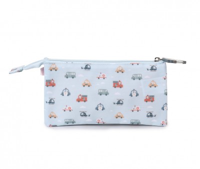 Personalized 3 Compartments Pencil Case City Cars