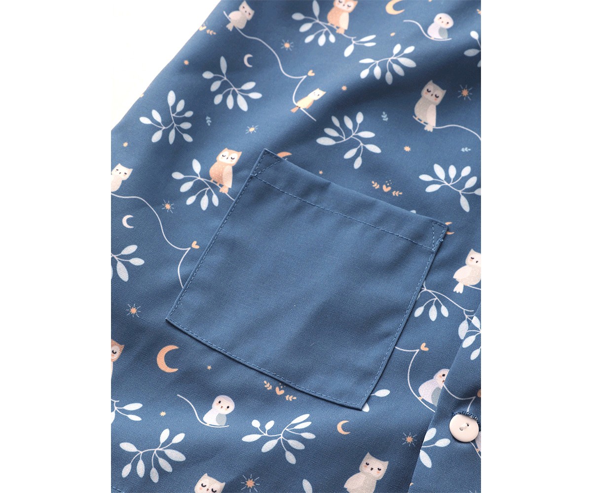 Bata com botões Personalizáveis Magical Forest