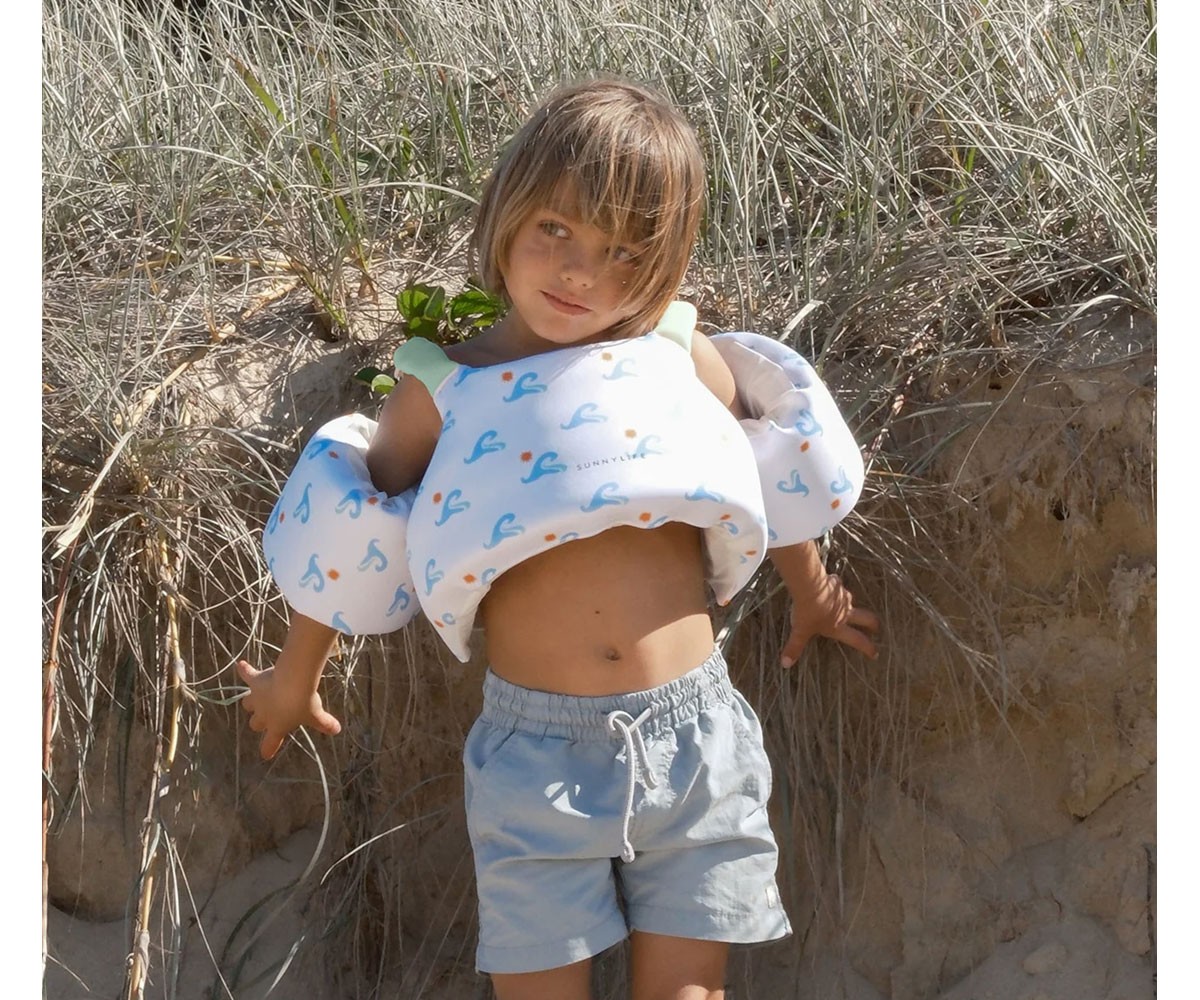 Colete Sid the Seagull Blue Wave com braçadeiras