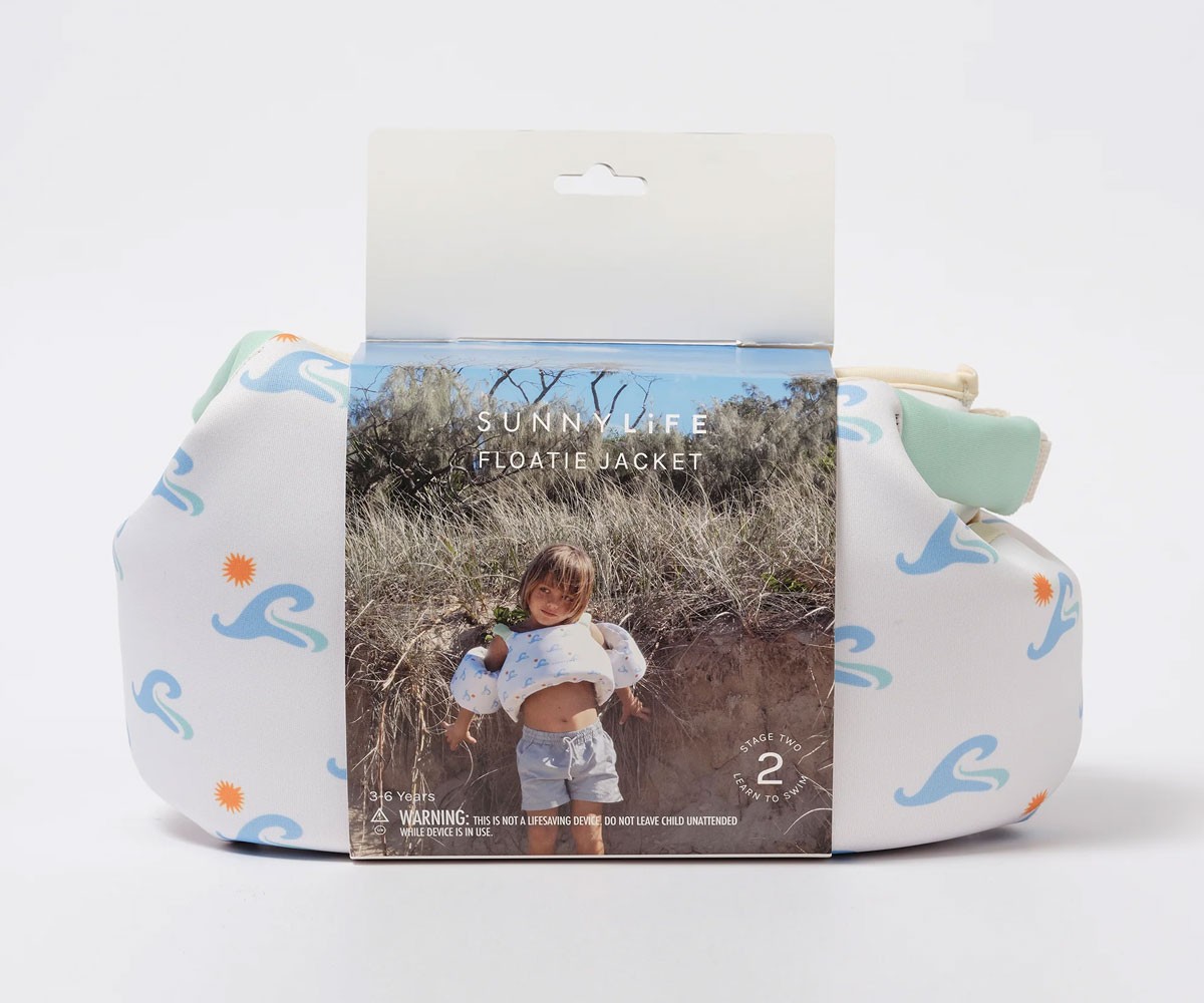 Colete Sid the Seagull Blue Wave com braçadeiras