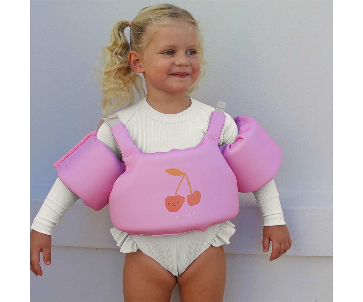 Colete Cotton Candy Cherry com braçadeiras