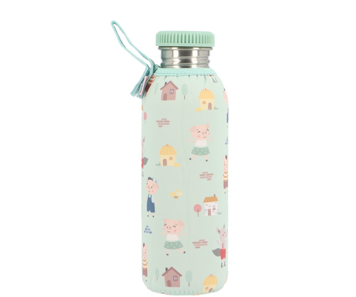 Botella Acero con Funda The Three Little Pigs Personalizable 750ml