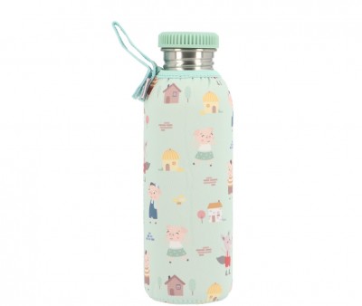 Botella Acero con Funda The Three Little Pigs Personalizable 750ml