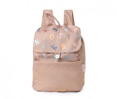Mochila Pequeña Tela Funny Letters Personalizable