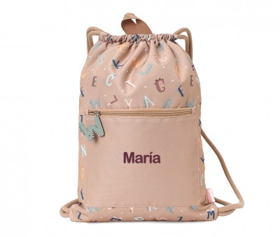 Mochila Saco Impermeable Funny Letters Personalizable