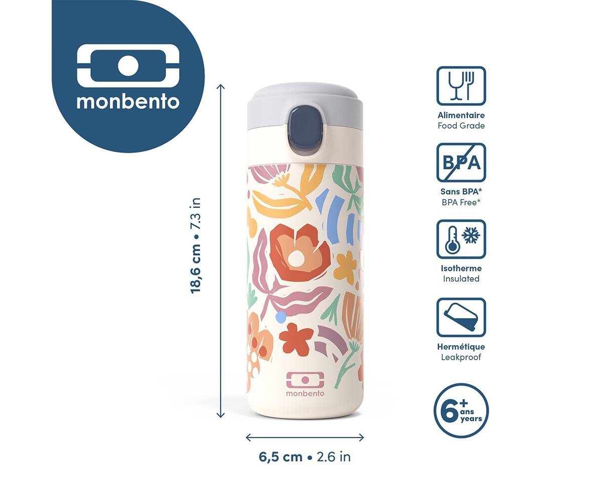 Garrafa térmica MB Papercut 360 ml em aço inoxidável