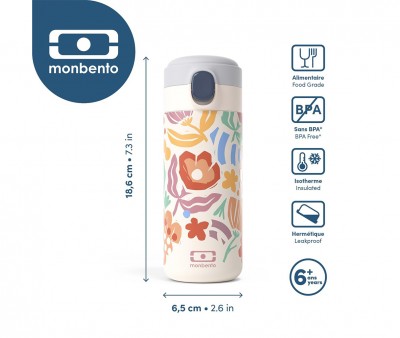 Garrafa térmica MB Papercut 360 ml em aço inoxidável