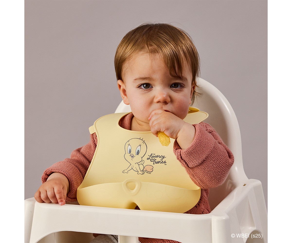 Babero Silicona Enrollable Looney Tunes