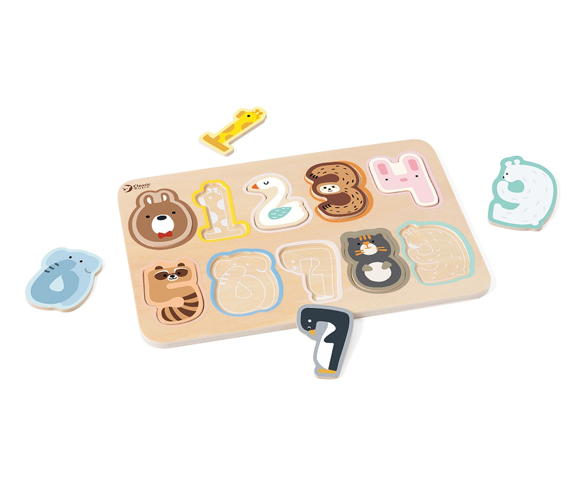 Puzzle Números Animales