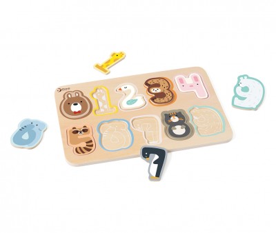 Puzzle Números Animales