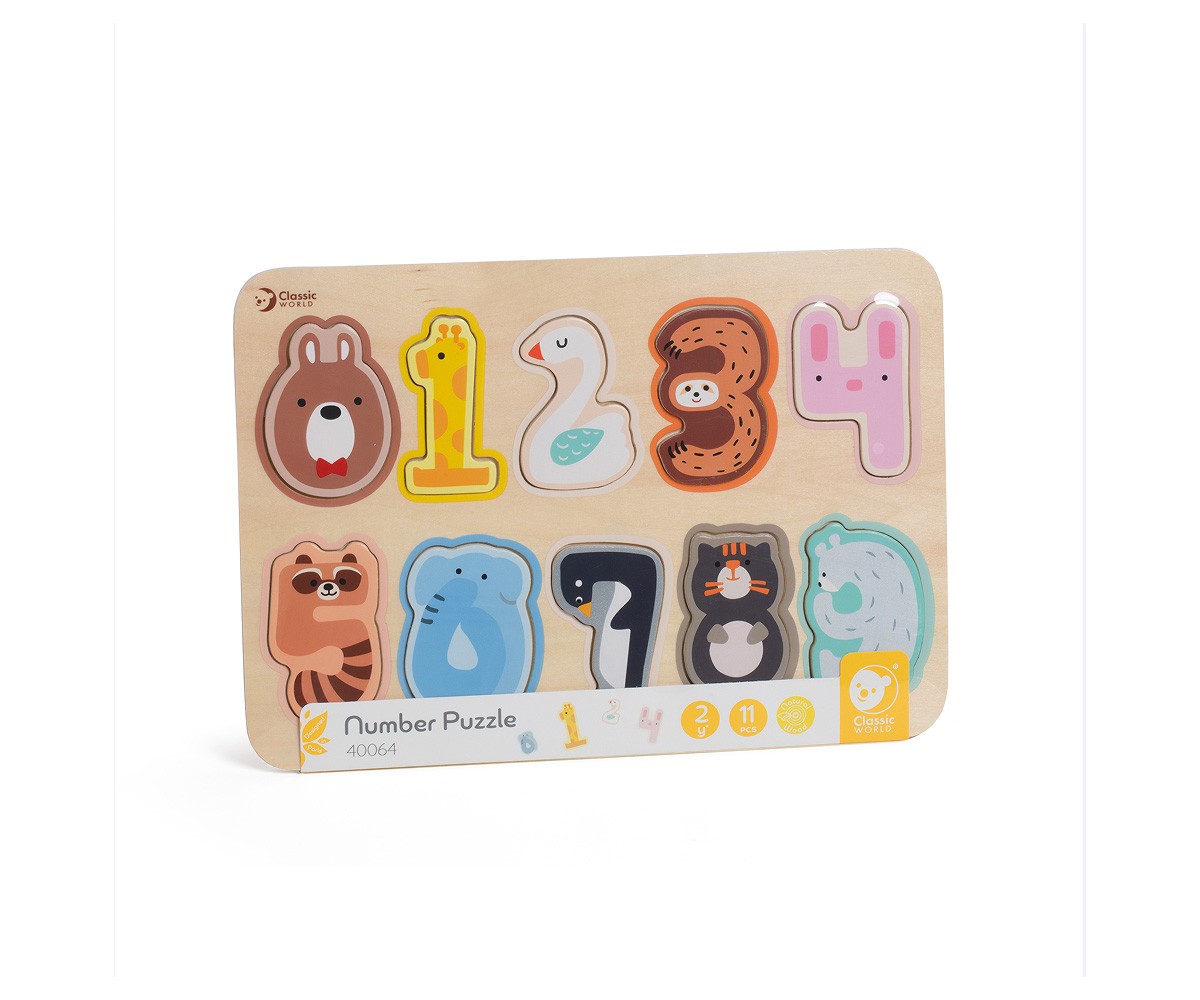 Puzzle Números Animales