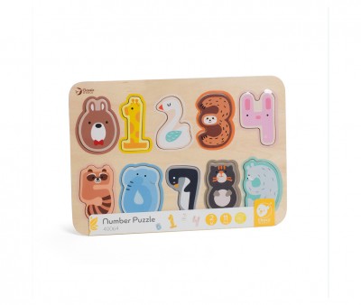 Puzzle Números Animales