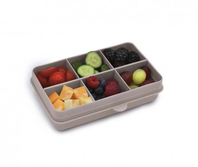 Snackle Box 6 compartimentos cinza